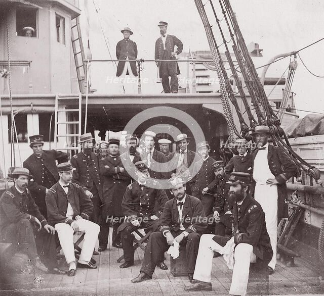 Officers of "Mendota", 1861-65. Creator: Unknown.