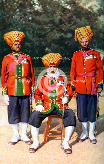 Officers of the 15th Ludhiana Sikks, Indian army, India, 1922. Creator: Bourne & Shepherd.