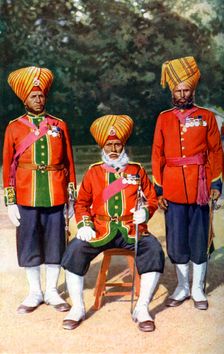 Officers of the 15th Ludhiana Sikks, Indian army, India, 1922. Creator: Bourne & Shepherd