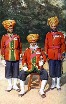 Officers of the 15th Ludhiana Sikks, Indian army, India, 1922. Creator: Bourne & Shepherd