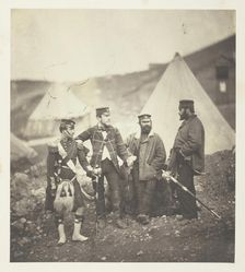 Officers of the 42nd Highlanders, 1855. Creator: Roger Fenton