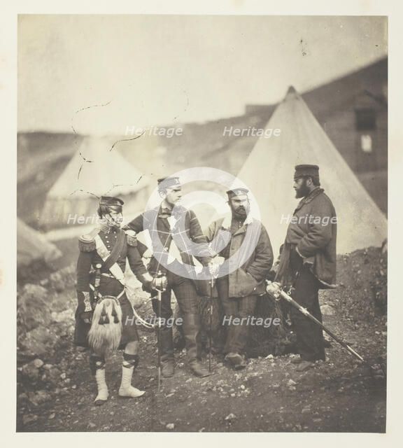Officers of the 42nd Highlanders, 1855. Creator: Roger Fenton.