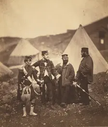 Officers of the 42nd Highlanders, 1855. Creator: Roger Fenton