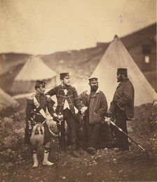Officers of the 42nd Highlanders, 1855. Creator: Roger Fenton