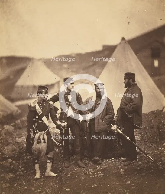 Officers of the 42nd Highlanders, 1855. Creator: Roger Fenton.