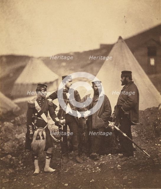 Officers of the 42nd Highlanders, 1855. Creator: Roger Fenton.