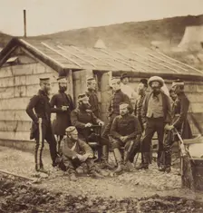 Officers of the 4th Light Dragoons, published 1856. Creator: Roger Fenton