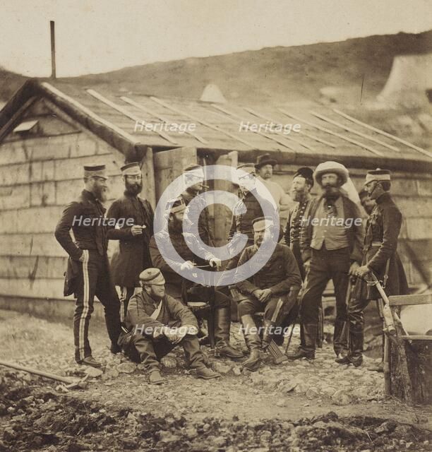 Officers of the 4th Light Dragoons, published 1856. Creator: Roger Fenton.