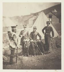 Officers of the 71st Highlanders, 1855. Creator: Roger Fenton