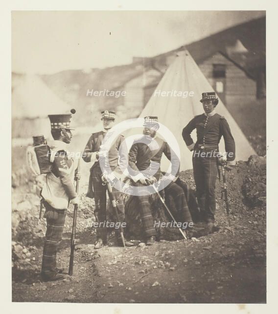 Officers of the 71st Highlanders, 1855. Creator: Roger Fenton.