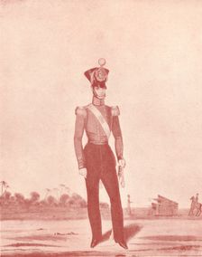 Officers of the Madras Army (Infantry on the Line) c1837-1843, (1909). Artist: William Hunsley