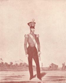 Officers of the Madras Army (Infantry on the Line) c1837-1843, (1909). Artist: William Hunsley