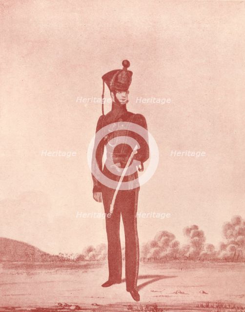 'Officers of the Madras Army (Rifles)', c1837-1843, (1909). Artist: William Hunsley.