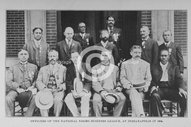 Officers of the National Negro Business League, at Indianapolis in 1904, 1907. Creator: Unknown.