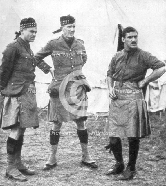 Officers of the Canadian Highlanders, 1915. Artist: Unknown