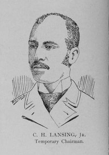 Officers of the League; C. H. Lansing, Jr., Temporary Chairman, 1892. Creator: Unknown