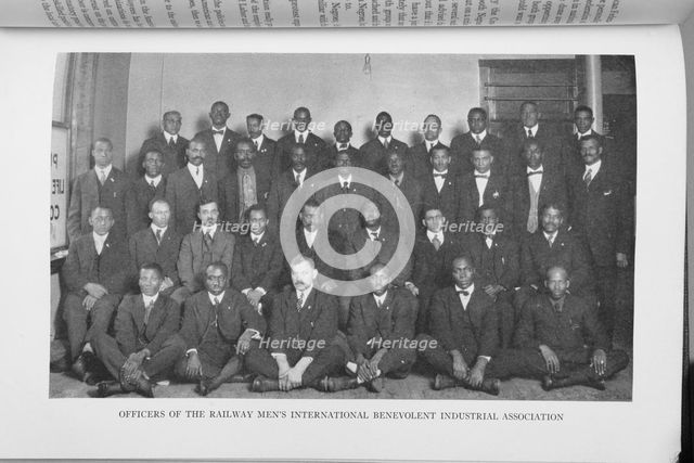 Officers of the Railway Men's International Benevolent Industrial Association, 1922. Creator: Unknown.