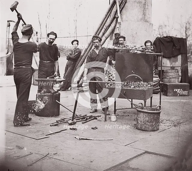 Officers of U.S.S. Hunchback, 1861-65. Creator: Unknown.