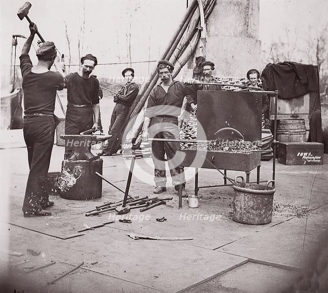 Officers of U.S.S. Hunchback, 1861-65. Creator: Unknown.