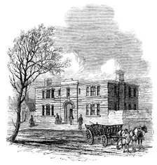 Offices attached to the Agricultural Hall, Islington, 1862. Creator: Unknown