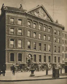 Offices of "The Times" in Queen Victoria Street Near an Historic Site c1935. Creator: Donald McLeish