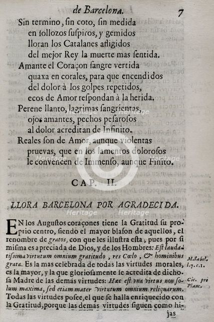 Official days of mourning in the city of Barcelona for the death of Charles II of Spain, 1701. Creator: Josep Rocaberti.
