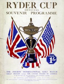 Official Souvenir Programme for the Ryder Cup, 1933. Creator: Unknown