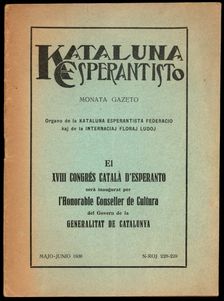 Official program of the 18th Congress of Esperanto held in Manresa, May 1936