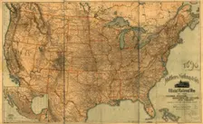 Official railroad map of the United States, Dominion of Canada and Mexico, 1890. Creator: Matthews, Northrup & Co (active 1890s)