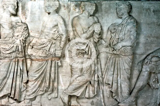 Officials, frieze from the Parthenon, 438-432 BC. Artist: Unknown