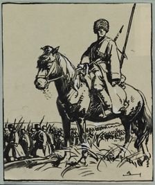 Officier de Cosaques, 1914. Creator: Auguste Louis Lepère (French, 1849-1918)