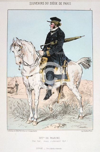 'Officier de Marine', Siege of Paris, 1870-1871. Artist: Anon