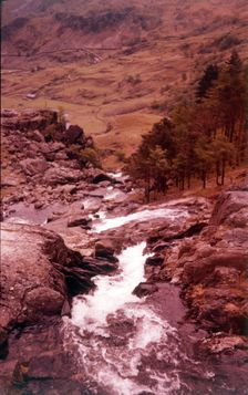 Ogwen Falls, Caernarvon, Wales, c1955. Creator: Arthur Charles Kirby Ware