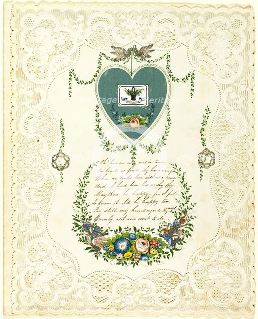 Oh, Had We Only Met in Time (valentine), c. 1850. Creator: George Meek.