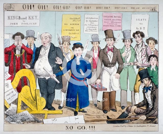 'Oh! Oh! Oh! Oh! ... No go!!!', 1830. Artist: Anon