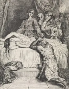 Oh! Oh! Oh!: plate 14 from Othello (Act 5, Scene 2), etched 1844, r..., etched 1844, reprinted 1900. Creator: Theodore Chasseriau