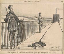 Oh! le gueux...il a été mourir là, exprès pour que je ne puisse pas l'avoir!, 19th century. Creator: Honore Daumier