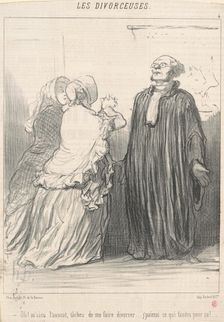 Oh! M'sieu l'avocat, tachez de ..., 19th century. Creator: Honore Daumier