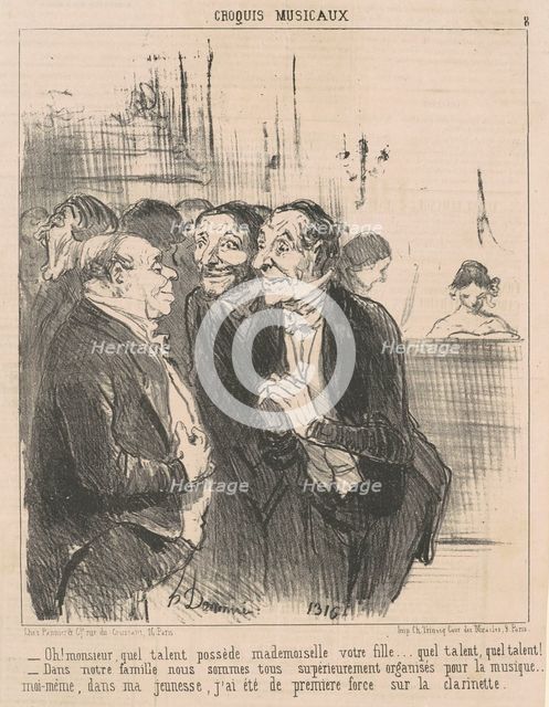 Oh! Monsieur, quel talent possède ..., 19th century. Creator: Honore Daumier.
