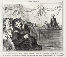 Oh! merci, de ce que tu as fait pour ton père..., 1856. Creator: Honore Daumier