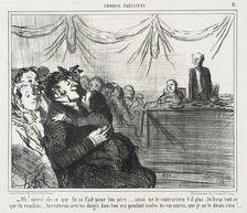 Oh! merci, de ce que tu as fait pour ton père..., 1856. Creator: Honore Daumier