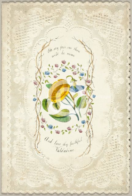 Oh Say Fair One Thou Will be Mine (valentine), c. 1840. Creator: George Meek.