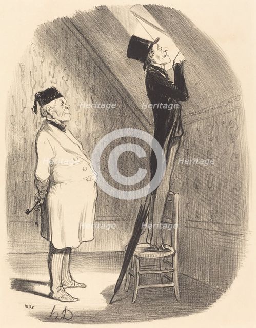 Oh! quant a la vue, vous ne trouverez pas mieux qu'ici!, 1847. Creator: Honore Daumier.