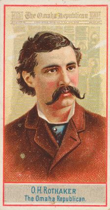 O.H. Rothaker, The Omaha Republican, from the American Editors series (N1) for Allen & Gin..., 1887. Creator: Allen & Ginter