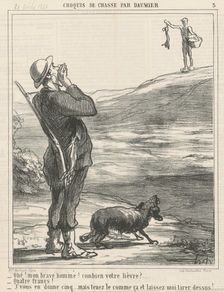 Ohé! ... Combien votre lievre? ..., 19th century. Creator: Honore Daumier