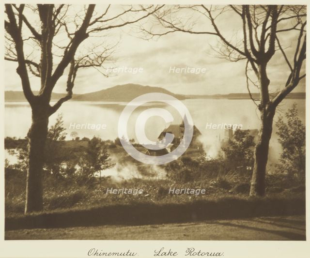 Ohinemutu, Lake Rotorua. From the album: Camera Pictures of New Zealand, 1920s. Creator: Harry Moult.