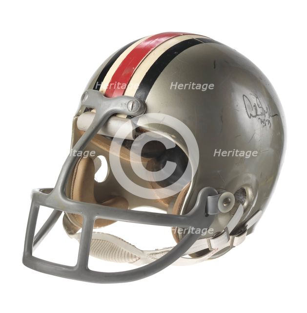 Ohio State Buckeyes football helmet worn by Archie Griffin, 1972-1975. Creator: Riddell.