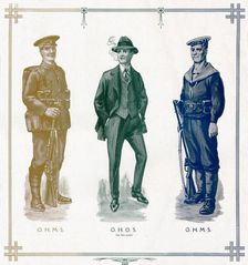 O.H.M.S, O.H.O.S. (on his own), O.H.M.S. 1916