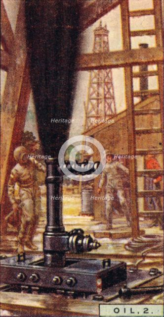 'Oil, 2. - Controlling a Gusher, U.S.A.', 1928. Artist: Unknown.