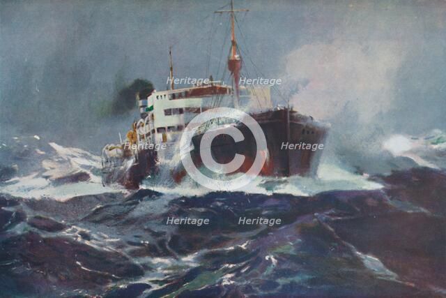 'Oil on Troubled Waters', 1936. Artist: Unknown.